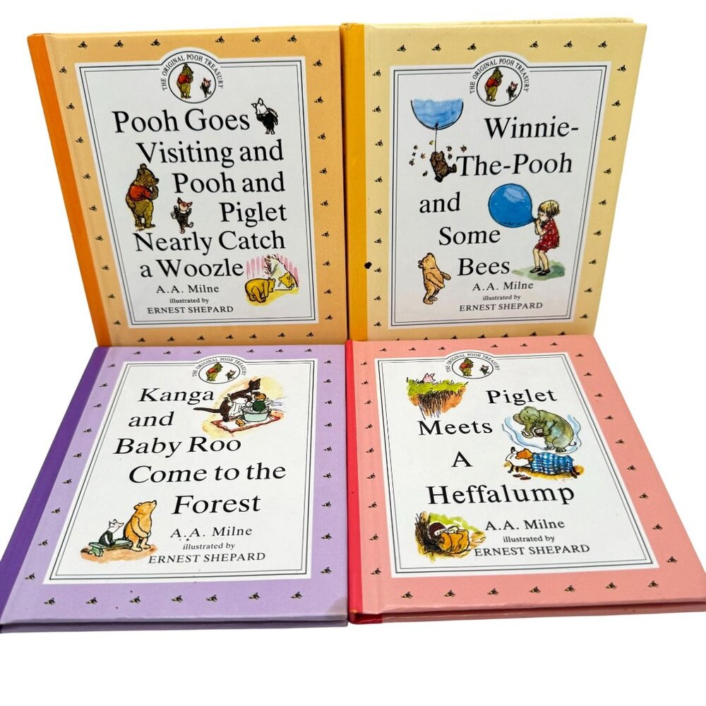 The Original Winnie-The-Pooh Treasury A.A. Milne Bundle of 4 Hardcover Books